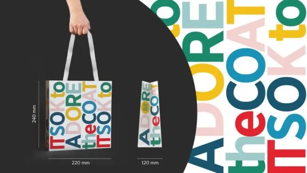 Пример фирменного пакета с логотипом