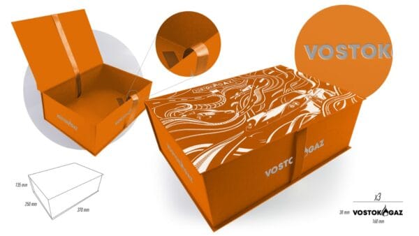 Приклад коробки з тисненням