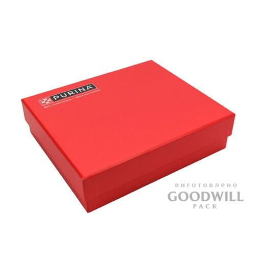 Коробка з друком логотипа червона фото